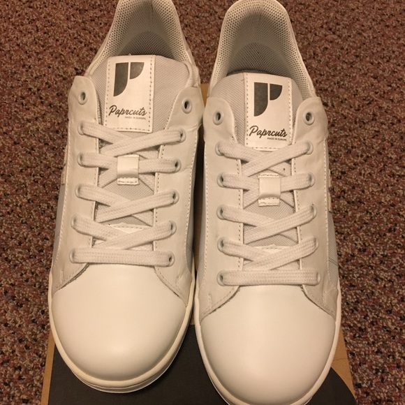 Shoes - White sneakers -Paprcuts